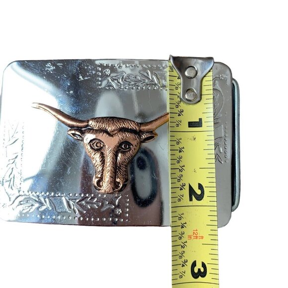 Metal Cow Bull Head Belt Buckle - Picture 5 of 6
